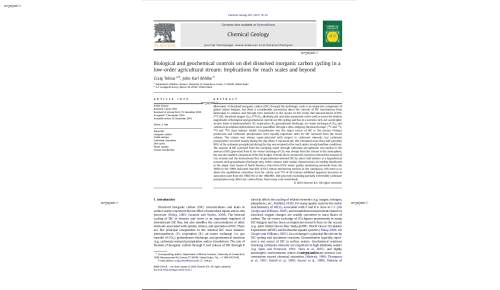 Biological and geochemical controls on diel dissolved inorganic carbon cycling in a low-order agricultural stream: Implications for reach scales and beyond